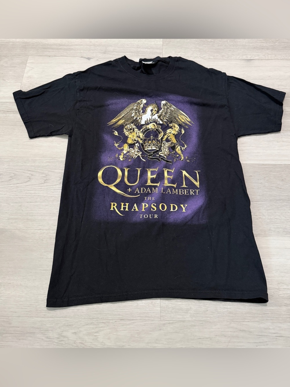 Rare Queen And  Adam Lambert Rhapsody Tour 2023 shirt Black Sz M